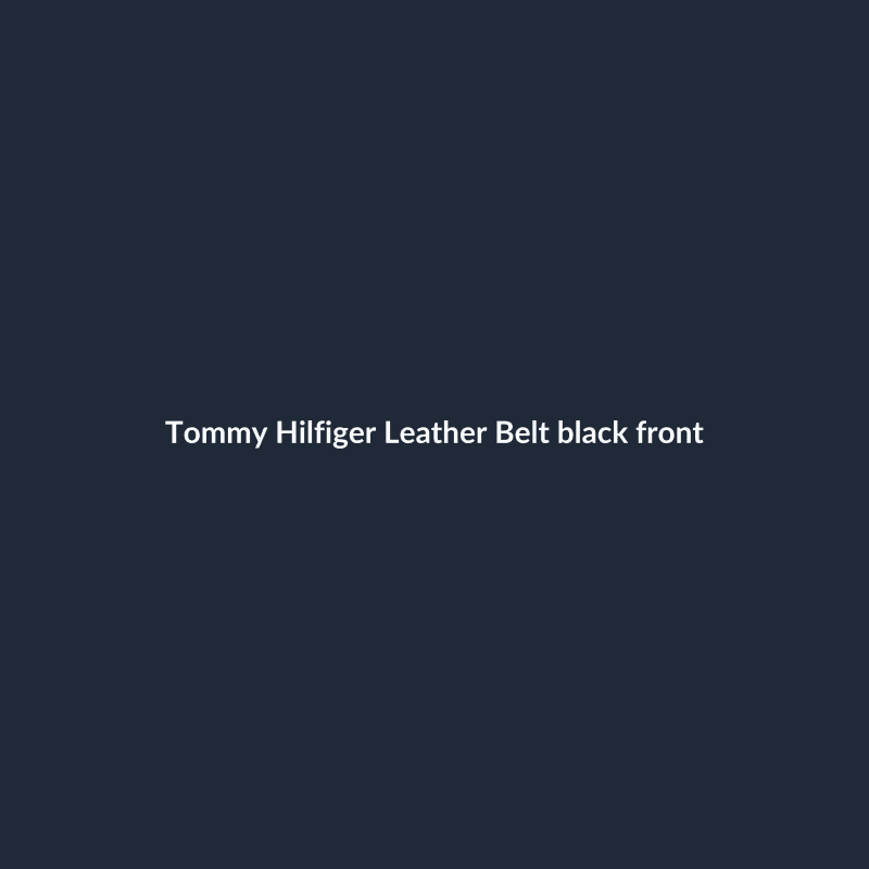 Leather Belt Black S