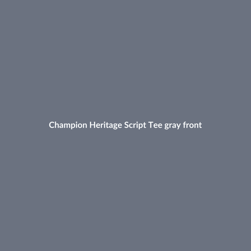 Heritage Script Tee Gray S