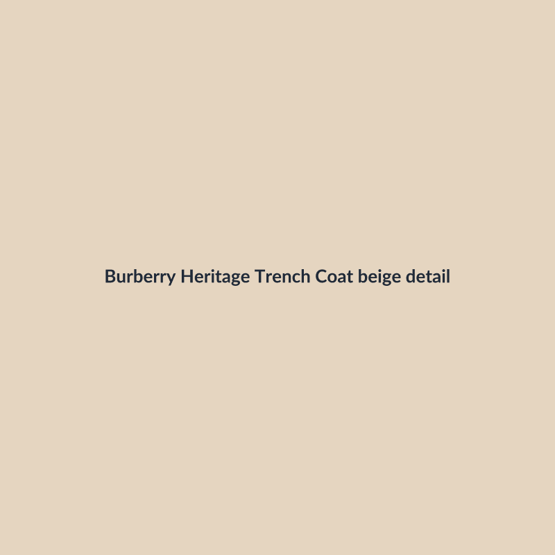 Heritage Trench Coat Beige M