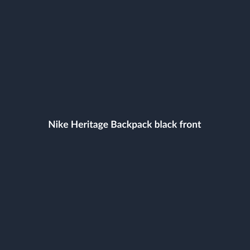 Heritage Backpack Black One Size