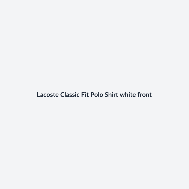Classic Fit Polo Shirt White S