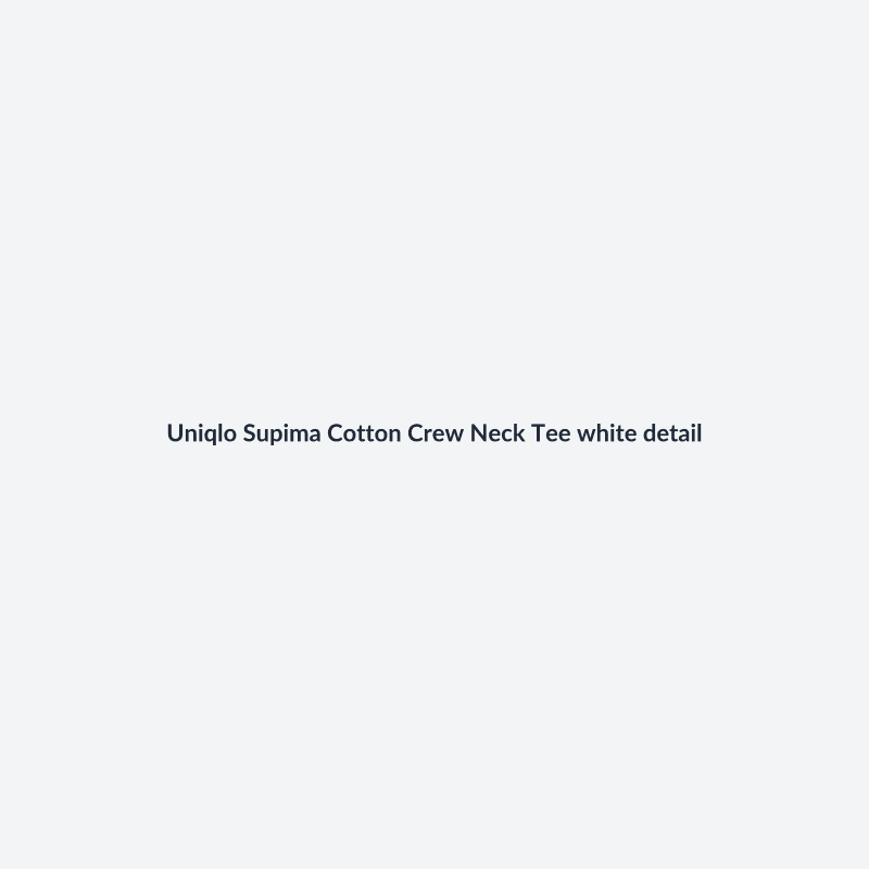 Supima Cotton Crew Neck Tee White M