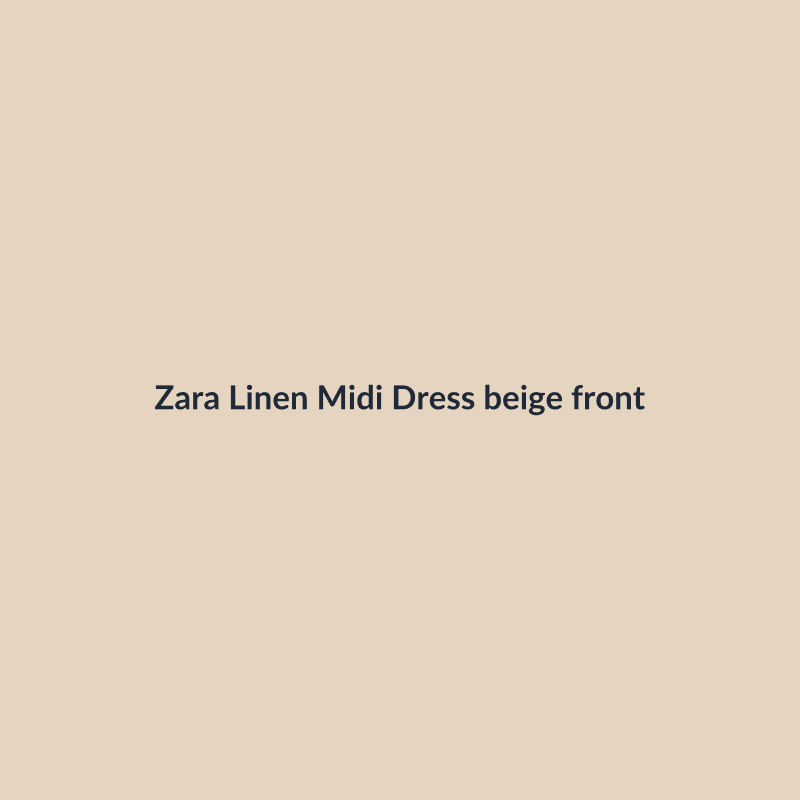 Linen Midi Dress Black S