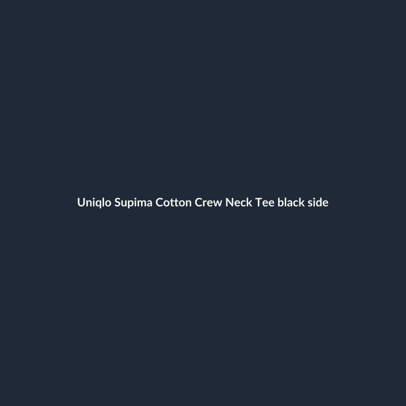 Supima Cotton Crew Neck Tee Black S - 2