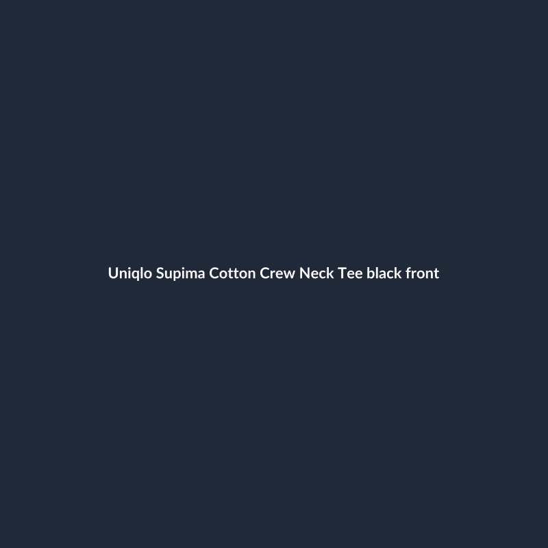 Supima Cotton Crew Neck Tee Black S