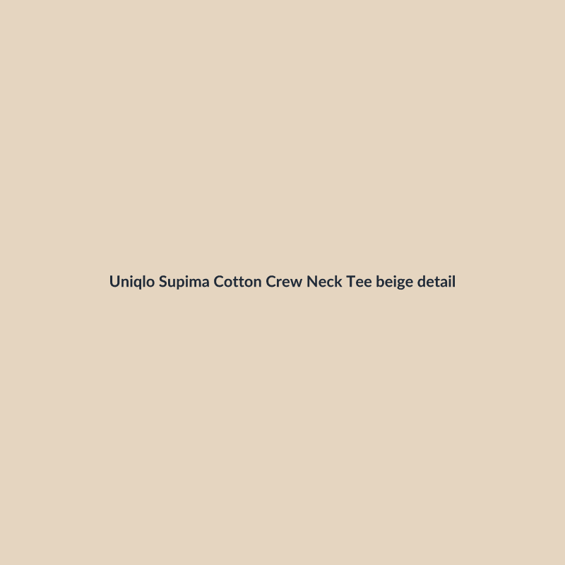 Supima Cotton Crew Neck Tee Beige S
