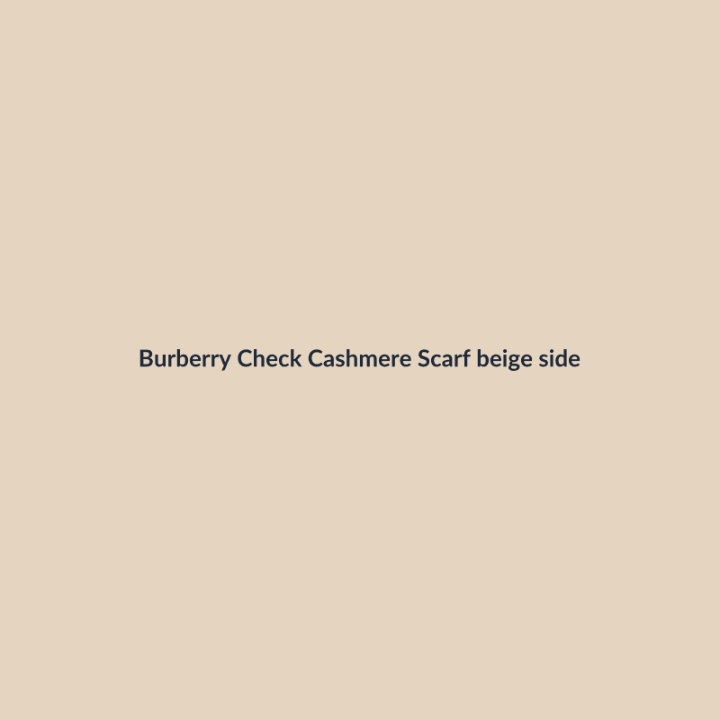 Check Cashmere Scarf Beige One Size - 2
