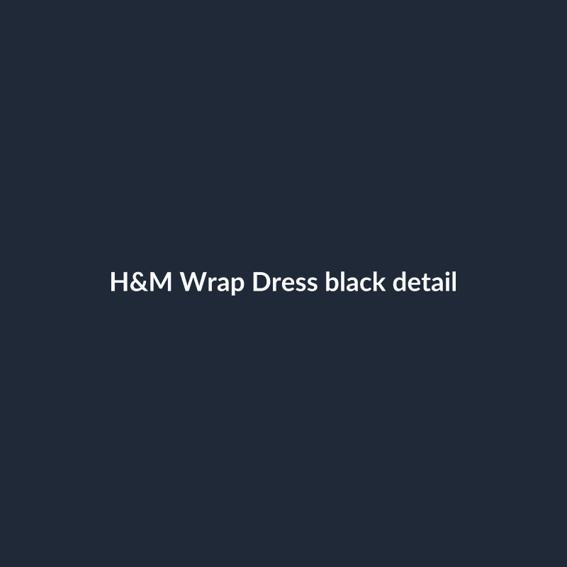 Wrap Dress Black M