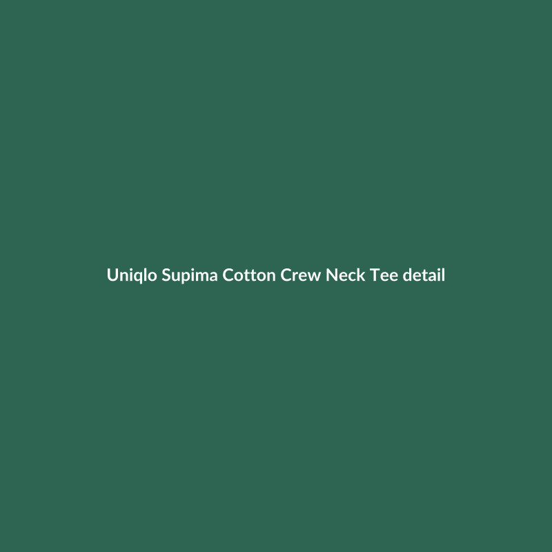 Supima Cotton Crew Neck Tee Navy M